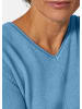 GOLDNER Basicpullover mit V-Ausschnitt in himmelblau