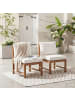 home24 Diningstuhl Bayton 2er Set in Beige / Braun
