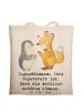 Mr. & Mrs. Panda Shopping Tasche Logopädin Superkraft mit Spruch in Creme