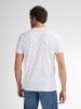 Petrol Industries T-Shirt mit Allover-Muster Gulfcrest in Weiß