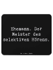 Mr. & Mrs. Panda Mauspad Ehemann Meister mit Spruch in Schwarz