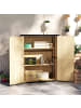 Outsunny Gartenschrank,140cm x 74cm x 173cm,natur