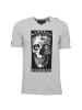 Roberto Geissini Jewel Skull T-Shirt Grau grey-3XL