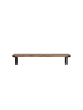 relaxdays 2 x Wandregal in Braun/ Schwarz - (B)48 x (H)9,5 x (T)15,5 cm