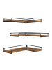VASAGLE 3er-Set: Eckregal Barnet-old in Braun - (B)14 x (H)1.2 x (T)40 cm