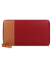 Greenburry Nappa Geldbörse RFID Schutz Leder 19.5 cm in red-tan