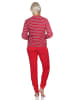 NORMANN Frottee Schlafanzug langarm Pyjama Bündchen - 82745 in rot