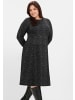 sheego Shirtkleid in schwarz-gemustert