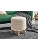 Beliani Hocker MARDAN in Beige/Braun - (W) 40 x (H) 40 x (L) 40 cm