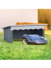 relaxdays Mähroboter Garage in Grau - (B)108 x (H)46 x (T)82 cm