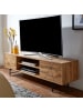 KADIMA DESIGN Eiche TV-Unterschrank, modernes Linienmuster, 160cm breit, robust