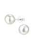 Alexander York Ohrringe, Ohrstecker PERLE 8 mm weiß in 925 Sterling Silber, 2-tlg.