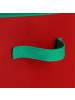 relaxdays Weihnachtskugel-Aufbewahrungsbox in Rot/ Grün - (B)33 x (H)33 x (T)33 cm