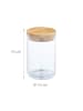 relaxdays 3 x Vorratsglas in Transparent/ Natur - 800 ml