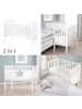 roba Beistellbett safe asleep® 2in1 weiß höhenverstellbar + Mesh & Matratze