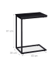 relaxdays Beistelltisch in Black - (B)30 x (H)61 x (T)45 cm