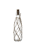 MARELIDA LED Dekoflasche mit Juteseil Leuchtflasche H: 28cm in transparent