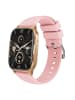 XO Bluetooth 3.0/5.0 Sport Watch mit Silikonarmband Wasserdicht in Rosegold