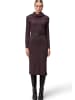 Zero  Strickkleid mit Gürtel in Chocolate Plum