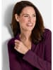 GOLDNER Tunikashirt Halbarm Blusenshirt mit Hemdkragen in bordeaux
