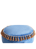 Beliani Pouf GOTHA in Blau/Braun - (W) 60 x (H) 25 x (L) 60 cm