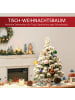 HOMCOM Weihnachtsbaum-32L x 32B x 60H cm-Grün+Weiß