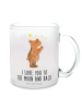 Mr. & Mrs. Panda Motivtasse Verliebter Bär mit Spruch in Transparent