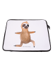 Mr. & Mrs. Panda Notebook Tasche Faultier Yoga ohne Spruch in Weiß