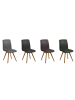 58 aufm Kessel ESSZIMMERSTUHL 2er-Set Delfi 5 Wildeiche Massiv/Microfaser Khaki