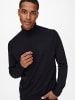 Only&Sons Polo Langarm Shirt Basic Pullover ONSWYLER in Schwarz