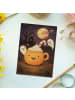 Mr. & Mrs. Panda Bildkarte Kaffee Gespenst Design ohne Spruch in Weiß
