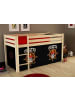 58 aufm Kessel KINDERBETT Karolina 210x114x106 Massivholz Natur Textilset Pirate