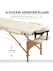 HOMCOM Massagetisch-210L x 81B x 67-92H cm-Cremeweiß