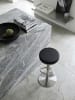 KADIMA DESIGN Barhocker ELBE | Höhenverstellbar, Gepolstert, Triangel-Fuß, 110kg in Schwarz