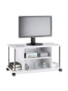 relaxdays Fernsehtisch in Weiß - (B)80 x (H)41,5 x (T)40 cm
