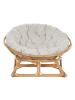 Beliani Schaukelstuhl ORVIETO in /Beige - (W) 110 x (H) 72 x (L) 108 cm