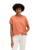 Marc O'Polo Ärmelloser Feinstrick-Pullover loose in Warm Orange