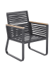 Beliani 2er-Set Sessel CANETTO in Schwarz/Braun