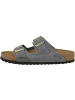 Birkenstock Pantolette Arizona geöltes Nubukleder schmal in grau