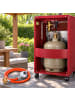 relaxdays Gasheizofen in Rot - (B)42 x (H)73 x (T)36 cm