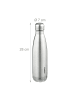 relaxdays Edelstahl-Trinkflasche in Silber - 500 ml