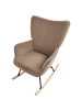 Beliani Schaukelsessel ARSET in Beige/Schwarz/Braun - (W) 71 x (H) 104 x (L) 83 cm