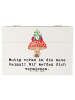 Mr. & Mrs. Panda Holzkiste Umzug in eine neue Stadt mit Spruch in Weiß