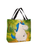 Mr. & Mrs. Panda Strandtasche Einhorn Mann Design ohne Spruch in Weiß