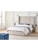 Beliani 2-tlg Doppelbett LUBBON in Beige/Schwarz