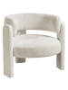 Beliani Sessel BUREA in Weiß - (W) 80 x (H) 75 x (L) 70 cm