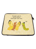 Mr. & Mrs. Panda Laptop Sleeve Raupe Schmetterling mit Spruch in Gelb Pastell