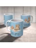 Mr. & Mrs. Panda Kaffeebecher Oma Backen mit Spruch in Blau Pastell
