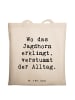 Mr. & Mrs. Panda totebag Spruch Jagdhorn Melodie mit Spruch in Creme