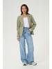 Kaffe Blazer Kinnie Regular fit in Oil Green/Chalk Stripe